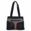 Torebka Damska typu Shopper Bag firmy Hernan Czarna/Szara